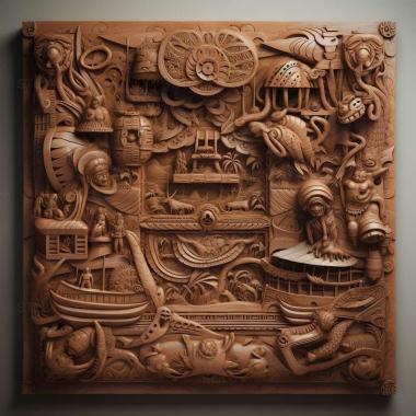 Patterns and decorations Atafu Tokelau 3 3d model